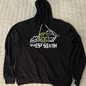 West Sixth Brewing Bella Canvas Black Graphic Men's Hoodie